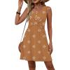 image:imageOFEEFAN Summer Dresses for Women Beach Fashion Sundresses Babydoll Dress Button Down Boho Dresses Cute CrossOrange Print