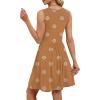 image:imageOFEEFAN Summer Dresses for Women Beach Fashion Sundresses Babydoll Dress Button Down Boho Dresses Cute CrossOrange Print