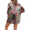 image:imageOFEEFAN Beach Cover Ups for Women 34 Length Sleeve Womens Tops Summer Cardigan Casual Blouses Loose FitC Hot Pink Floral