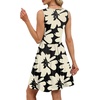 image:imageOFEEFAN Summer Dresses for Women Beach Fashion Sundresses Babydoll Dress Button Down Boho Dresses Cute CrossBlack Floral
