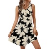 image:imageOFEEFAN Summer Dresses for Women Beach Fashion Sundresses Babydoll Dress Button Down Boho Dresses Cute CrossBlack Floral