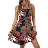 image:imageOFEEFAN Summer Dresses for Women Beach Fashion Sundresses Babydoll Dress Button Down Boho Dresses Cute CrossPink Floral